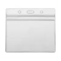 Бейдж-карман горизонтальный (внешний 115&times;100 мм), внутренний 105&times;70 мм, 350мкр, ПВХ на зип молнии