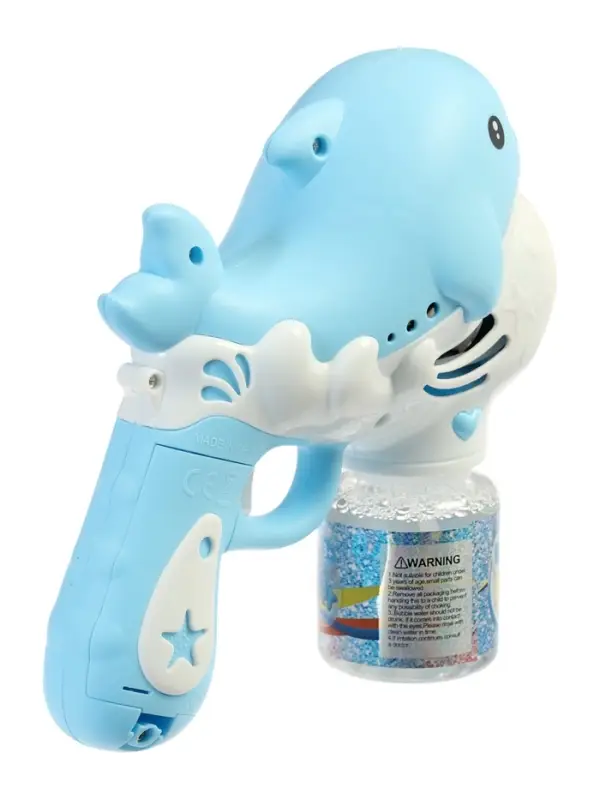 Генератор мыльных пузырей "Дельфинчик", световые эффекты, работает от батареек