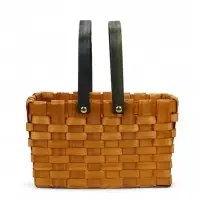 Корзина плетеная  28х23х16 см ручка h=15 см коричневый