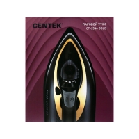 Утюг Centek CT-2346, 3200 Вт, керамика, 380 мл, капля-стоп, пар. удар, черно-золотистый