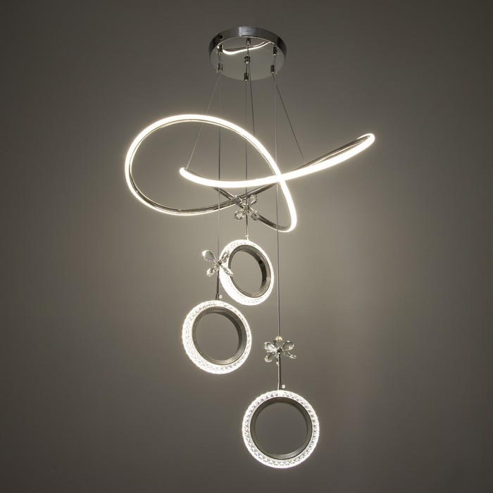 Светильник с ПДУ Светильник с ПДУ "Лаурен" LED 130Вт 3000-6000К серебро 53х53х100 см