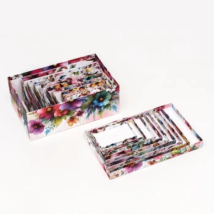 Набор коробок подарочных 10 в 1 &laquo;Птицы и бабочки&raquo;, 32.5&times;20&times;12.5 -12&times;7&times;4 см