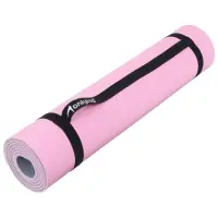 Коврик для фитнеса и йоги ONLYTOP, 183&times;61&times;0.6 см, цвет серый/розовый