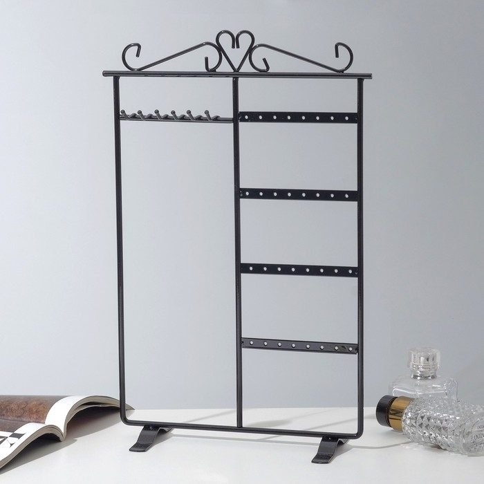 Подставка под серьги «Комод», 22,5×35 см, цвет чёрный Подставка под серьги «Комод», 22,5×35 см, цвет чёрный