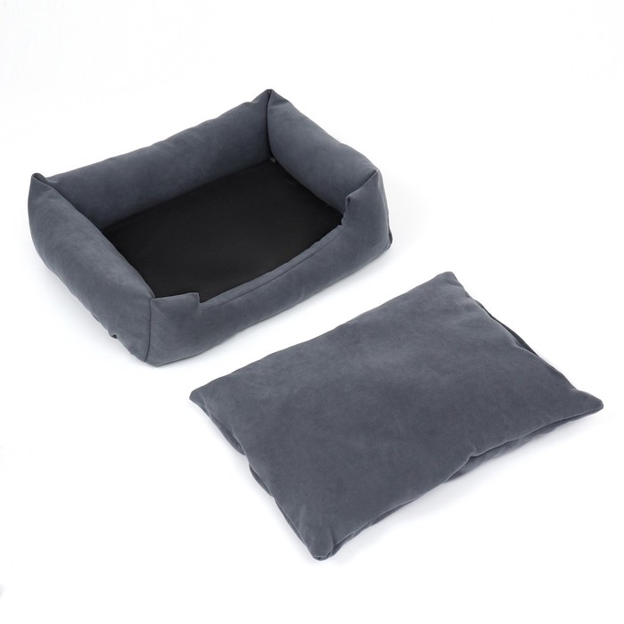 Лежанка-диван, 45 х 35 х 11 см, серая Лежанка-диван, 45 х 35 х 11 см, серая