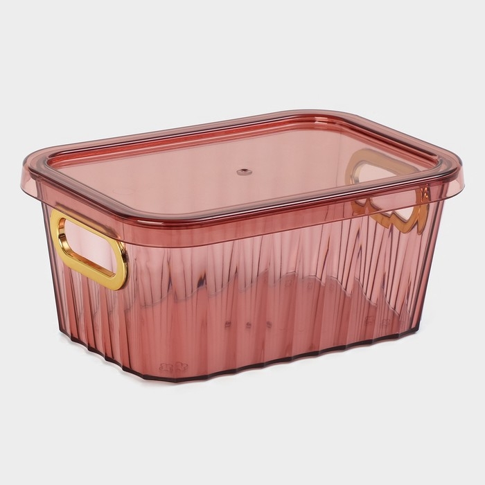 Контейнер для хранения с крышкой «Грани», 18×13×8 см, цвет МИКС Контейнер для хранения с крышкой «Грани», 18×13×8 см, цвет МИКС