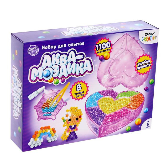 Аквамозаика «Сердце», 8 карточек, 1100 шариков Аквамозаика «Сердце», 8 карточек, 1100 шариков