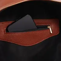 Рюкзак женский на молнии, с карманом, размер 27&times;13.5&times;33 см, коричневый