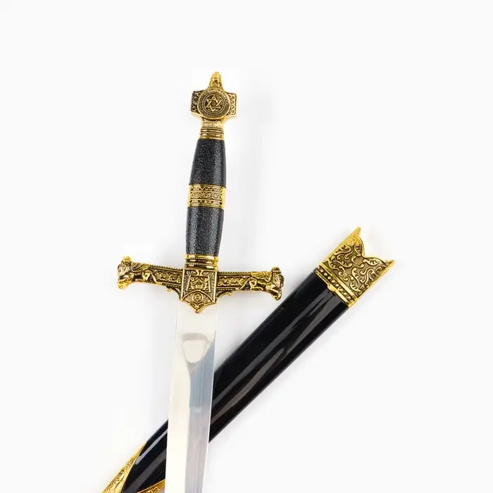 Макет оружия &laquo;Сувенирный кортик. Звезда Давида&raquo;, золото-синий, 10&times;40 см