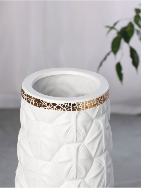 Ваза керамика напольная Ваза керамика напольная "Хадвин" 60х13 см, белый