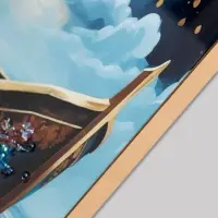 Картина акрил &laquo;Лодка под луной&raquo;, 60&times;39.5 см