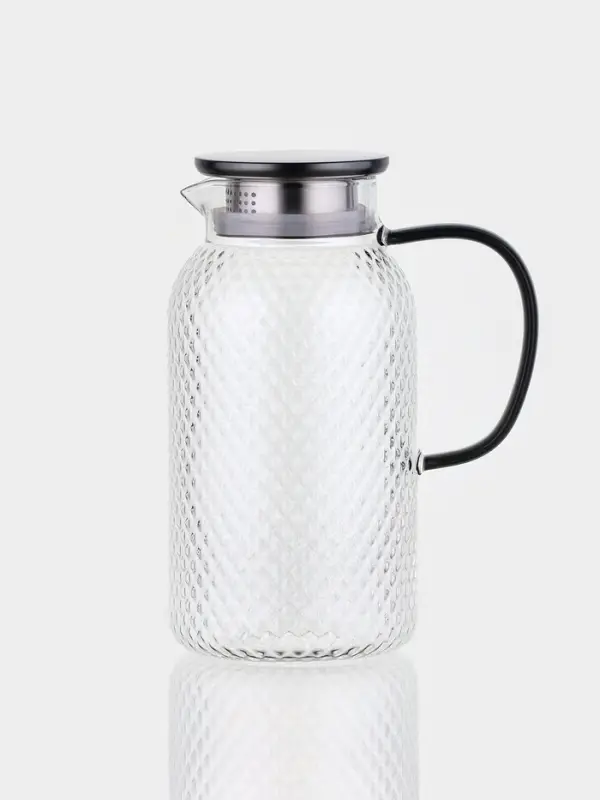 Кувшин Magistro &laquo;Богема. Соты&raquo;, 16&times;11&times;23 см, крышка-сито, стекло, прозрачный