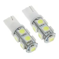 Автолампа Cartage, светодиодная, T10 W5W, 12 В, 9 SMD-5050, набор 2 шт.