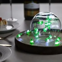 Гирлянда &laquo;Нить&raquo; 2 м, роса с насадками &laquo;Ёлочка&raquo;, IP20, серебристая нить, 20 LED, 2 режима, от батареек АА&times;2, свечение белое