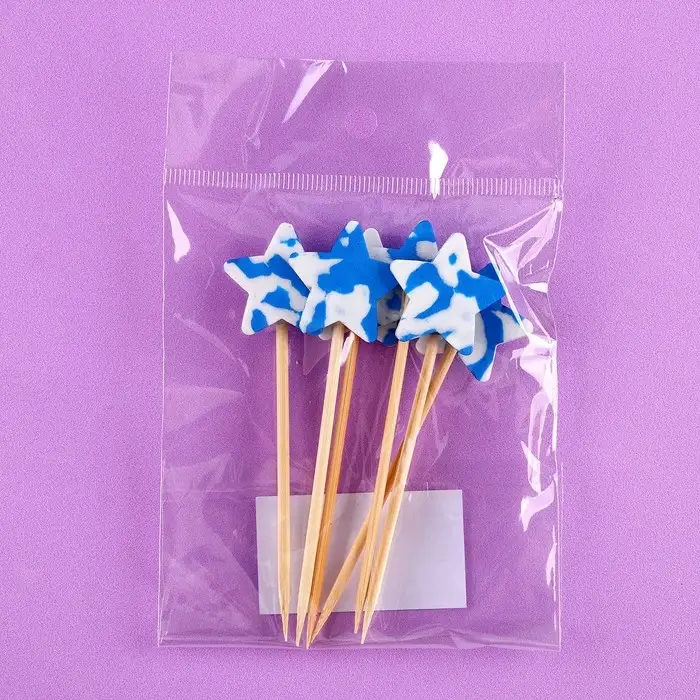 Шпажки «Звёзды», 6 шт., цвет МИКС Шпажки «Звёзды», 6 шт., цвет МИКС