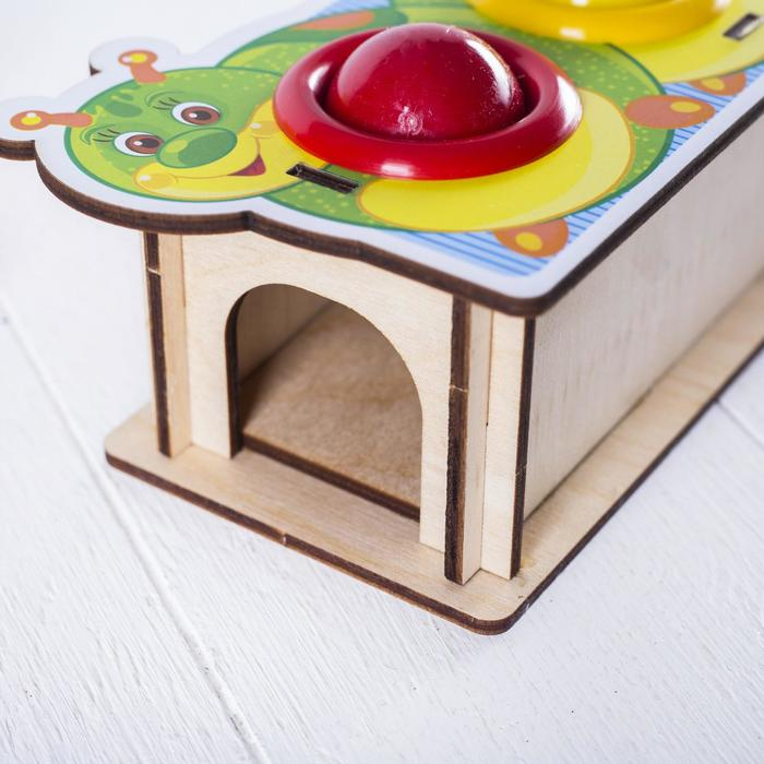 Стучалка-сортер «Гусеница», с молотком, МИКС Стучалка-сортер «Гусеница», с молотком, МИКС