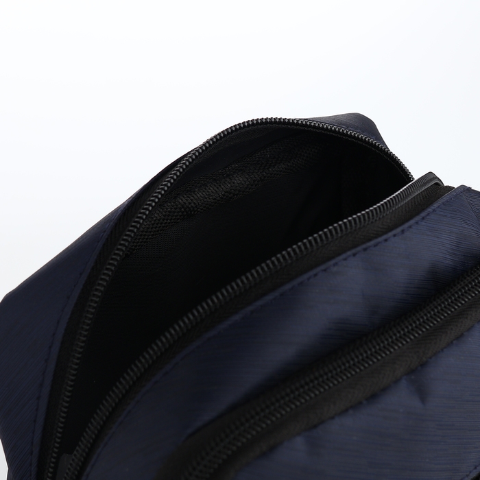 Сумка мужская на молниях, наружный карман, цвет синий Сумка мужская на молниях, наружный карман, цвет синий