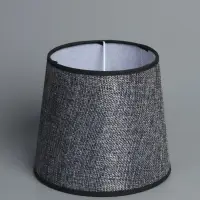 Абажур BayerLux &laquo;Кантри. Рогожка&raquo;, E27 или E14, чёрно-белый меланж, 18&times;18&times;15.5 см