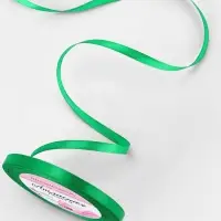 Лента атласная, 6 мм, 23&plusmn;1 м, зелёная №19