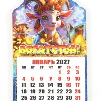Магнит - календарь отрывной &laquo;Год без забот!&raquo;, 6.5&times;10 см