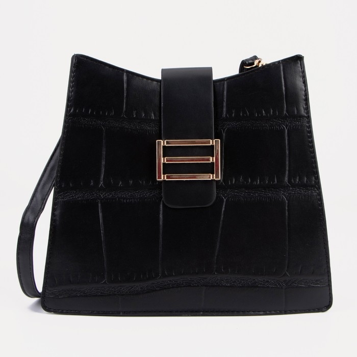 Сумка кросс-боди, отдел на магните, длинный ремень, цвет чёрный Сумка кросс-боди, отдел на магните, длинный ремень, цвет чёрный