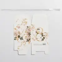 Коробка подарочная складная, упаковка, &laquo;8 марта, золотой&raquo;, 12&times;12&times;12 см