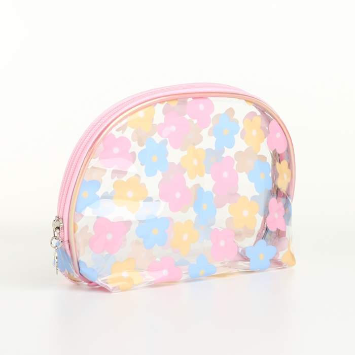 Набор косметичек 2 в 1 на молнии, цвет розовый