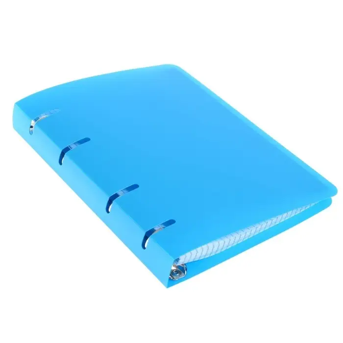 Тетрадь на кольцах Calligrata A5, 80 листов, в клетку, пластиковая обложка, блок офсет, голубая