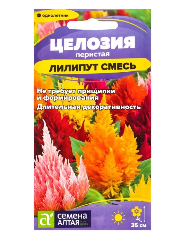 Семена цветов Целозия перистая &laquo;Лилипут&raquo;, смесь,, 0.05 г- 0.1 г, &laquo;Семена Алтая&raquo;