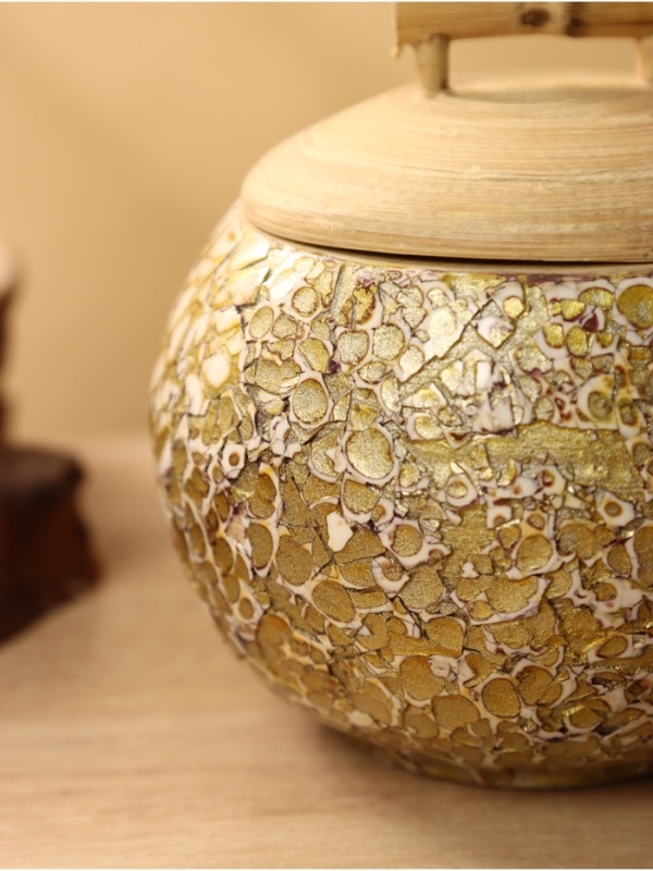 Банка для сыпучих продуктов 13х13х12 см, бамбук