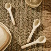 Набор чайных ложек SL Home &laquo;Виенто&raquo;, 10.5&times;2.8 см, 3 шт., керамика, бежевый