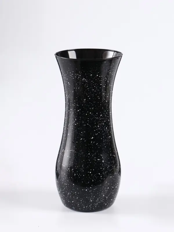 Ваза «Крапле», h=26 см, стекло, чёрная