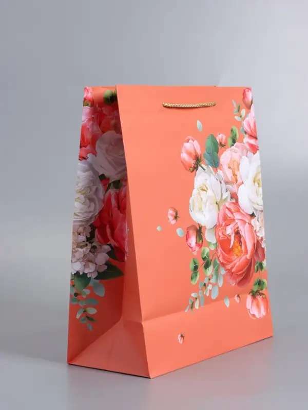 Пакет подарочный ламинированный "Нежность" 26 х 12 х 32 см