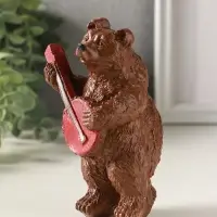 Фигурка гипс &laquo;Медведь с домрой&raquo;, 11&times;7 см, коричневый