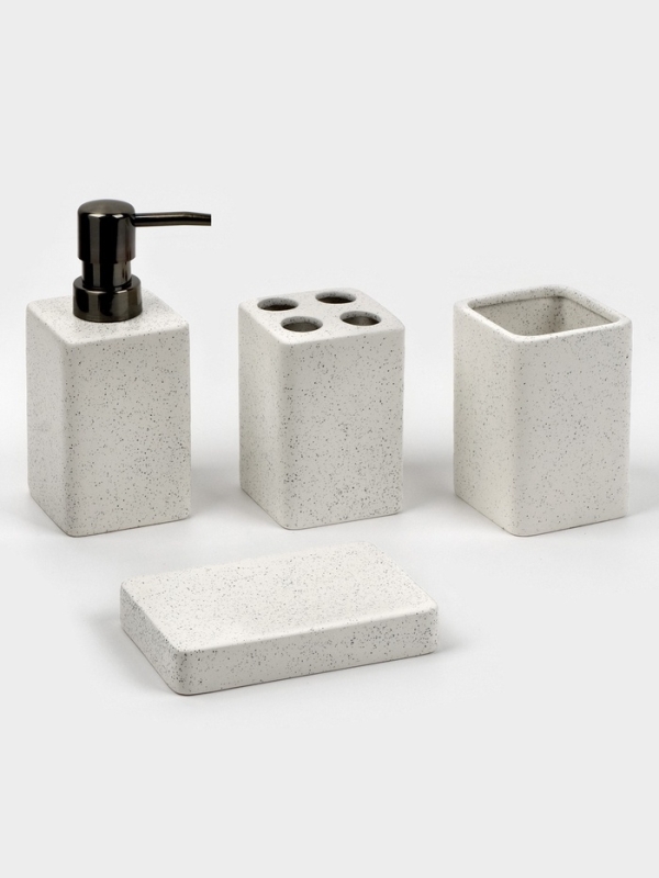 Набор для ванной Набор для ванной "Tidy" 4 предмета (мыльница. дозатор для мыла, 2 стакана)
