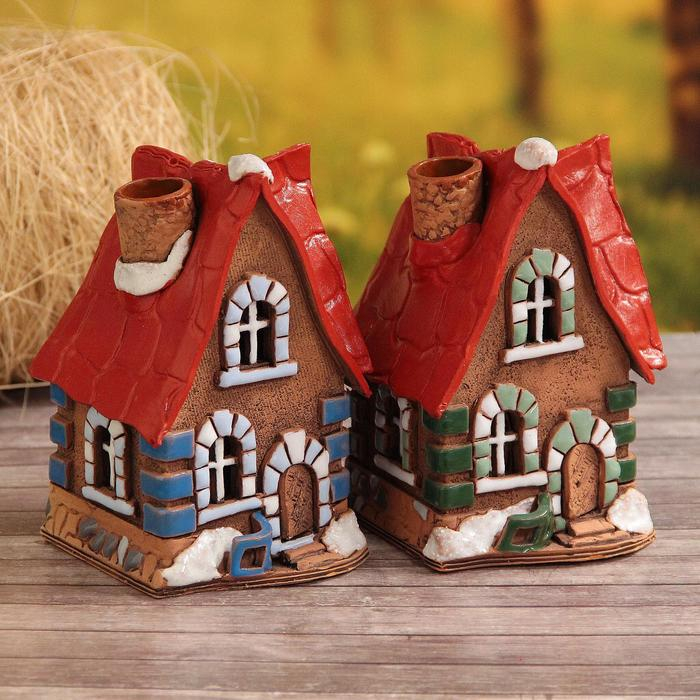 Аромалампа Домик «Катрин», ручная работа, микс 9,5 см Аромалампа Домик «Катрин», ручная работа, микс 9,5 см