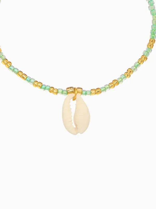 Браслет Браслет "Виколия" длина 16 см, цв. бирюзовый, золотистый