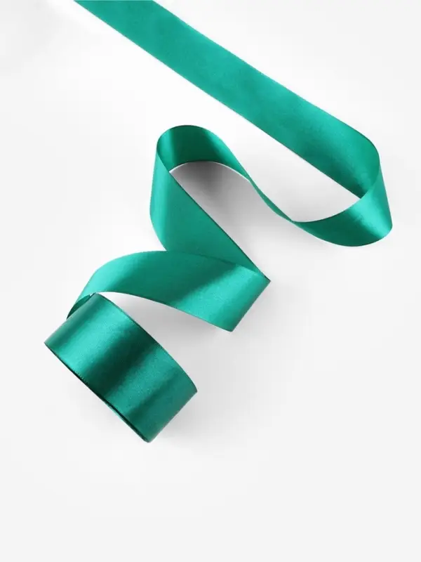 Лента атласная, 40 мм, 23&plusmn;1 м, зелёная