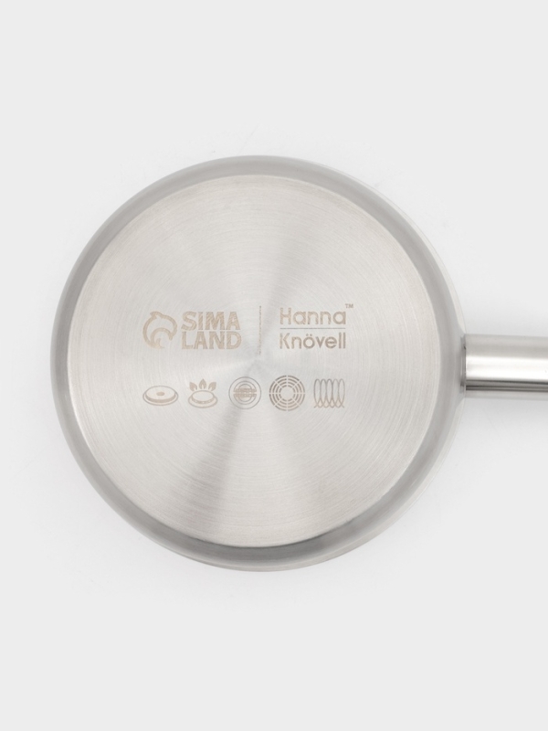 Ковш 860 мл, d=14, h=5,5 см, с крышкой, толщина стенки 0,8 мм, индукция Ковш 860 мл, d=14, h=5,5 см, с крышкой, толщина стенки 0,8 мм, индукция