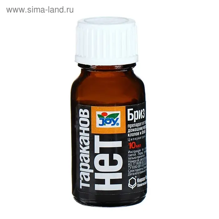 Средство от насекомых Тараканов нет JOY (от клопов,блох,тараканов и пр), флакон,10мл Средство от насекомых Тараканов нет JOY (от клопов,блох,тараканов и пр), флакон,10мл