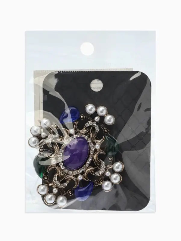 Брошь &laquo;Императрица&raquo;, награда, цветная в чернёном золоте