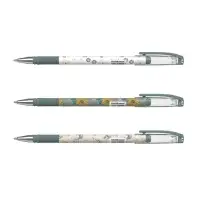 Ручка шариковая ErichKrause "ColorTouch Natural Life", узел 0.7 мм, синяя, тонкое письмо, резиновый держатель, стержень с дизайном, микс