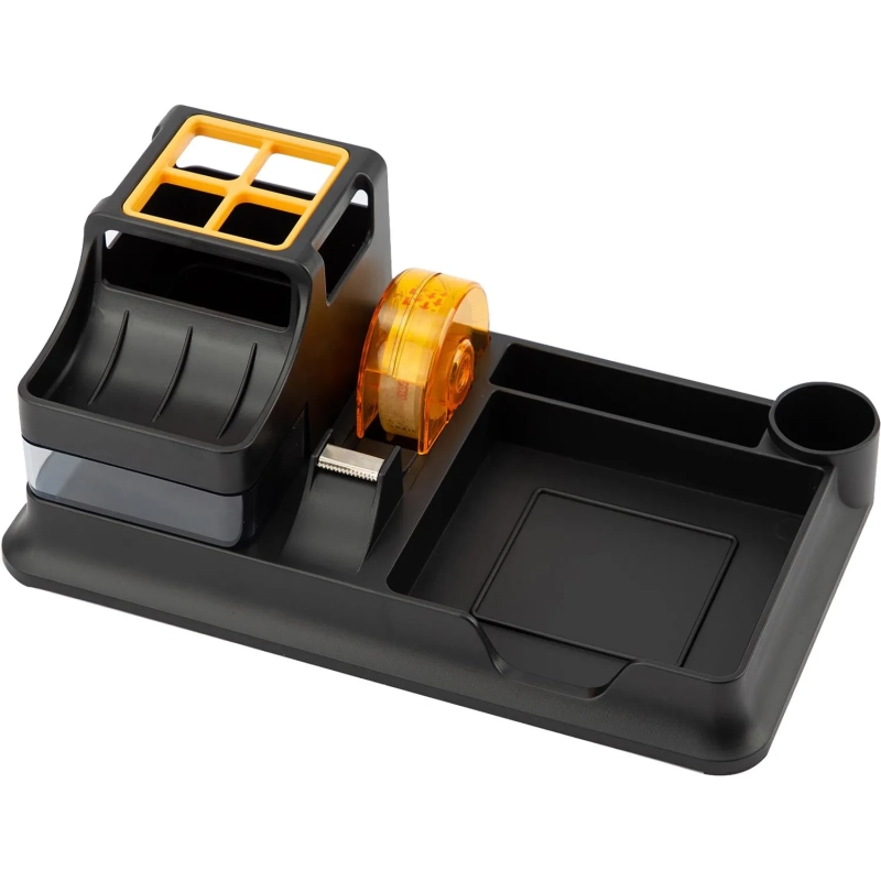 Набор настольный канцелярский Deli E38252A 17 предметов черный/ прозрачный