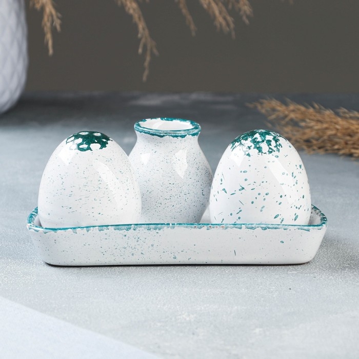 Набор для специй Набор для специй "Премиум Трио" солонка+перечница+подставка для зубочисток, варадеро