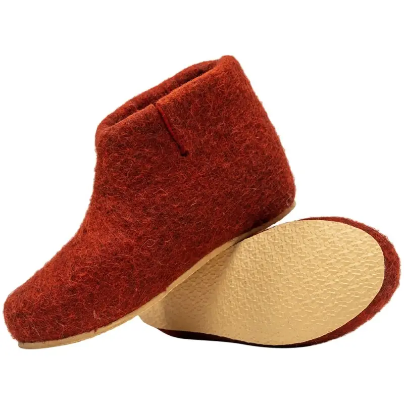 Домашние валенки Wild, красно-коричневые (терракот), размер 42