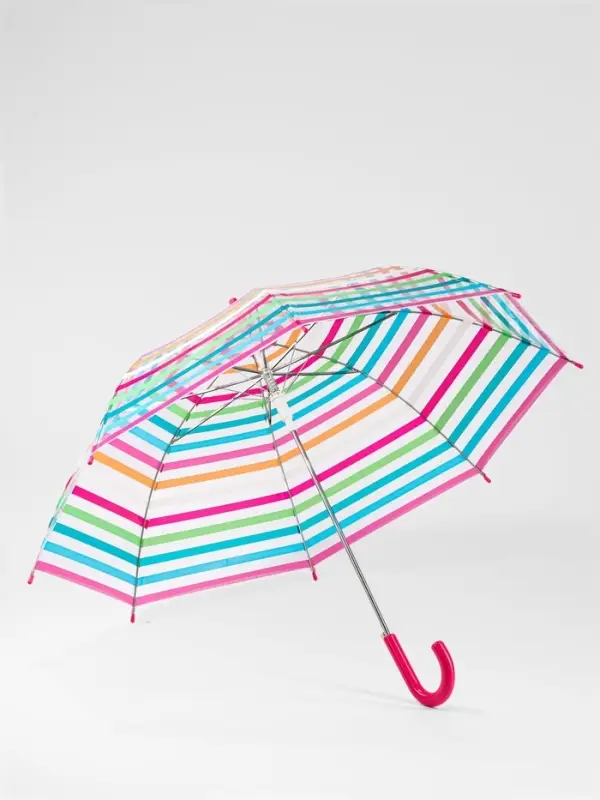 Зонт - трость полуавтоматический &laquo;Полосы&raquo;, 8 спиц, R=47/53 см, d=94 см, разноцветный