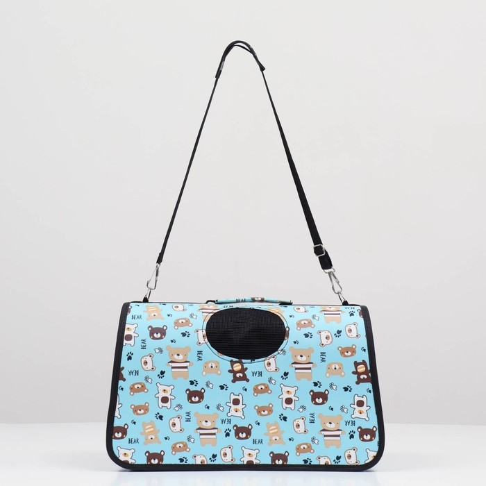 Сумка-переноска каркасная  Сумка-переноска каркасная "Медвежонки" , размер M,  40 х 21 х 27 см