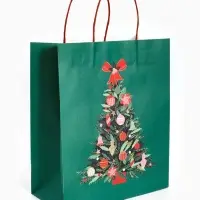 Набор подарочных пакетов &laquo;Ёлочки&raquo;, 3 шт,  25&times;4&times;30.5 см, 30&times;40&times;11,5 см, 18&times;23&times;10 см