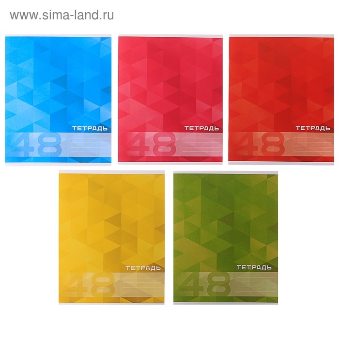 Тетрадь 48 листов в клетку Calligrata MonoColor, обложка мелованный картон, блок офсет, МИКС