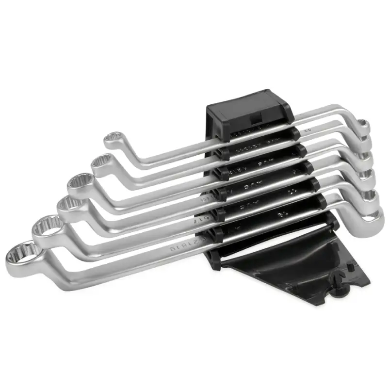 Набор ключей гаечных накидных изогнутых на держателе (8-19 мм) (6 предметов) AVS K2N6P